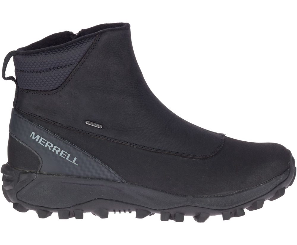 Botas Homem - Merrell Thermo Kiruna Mid Zip Waterproof - Pretas - NVP719056